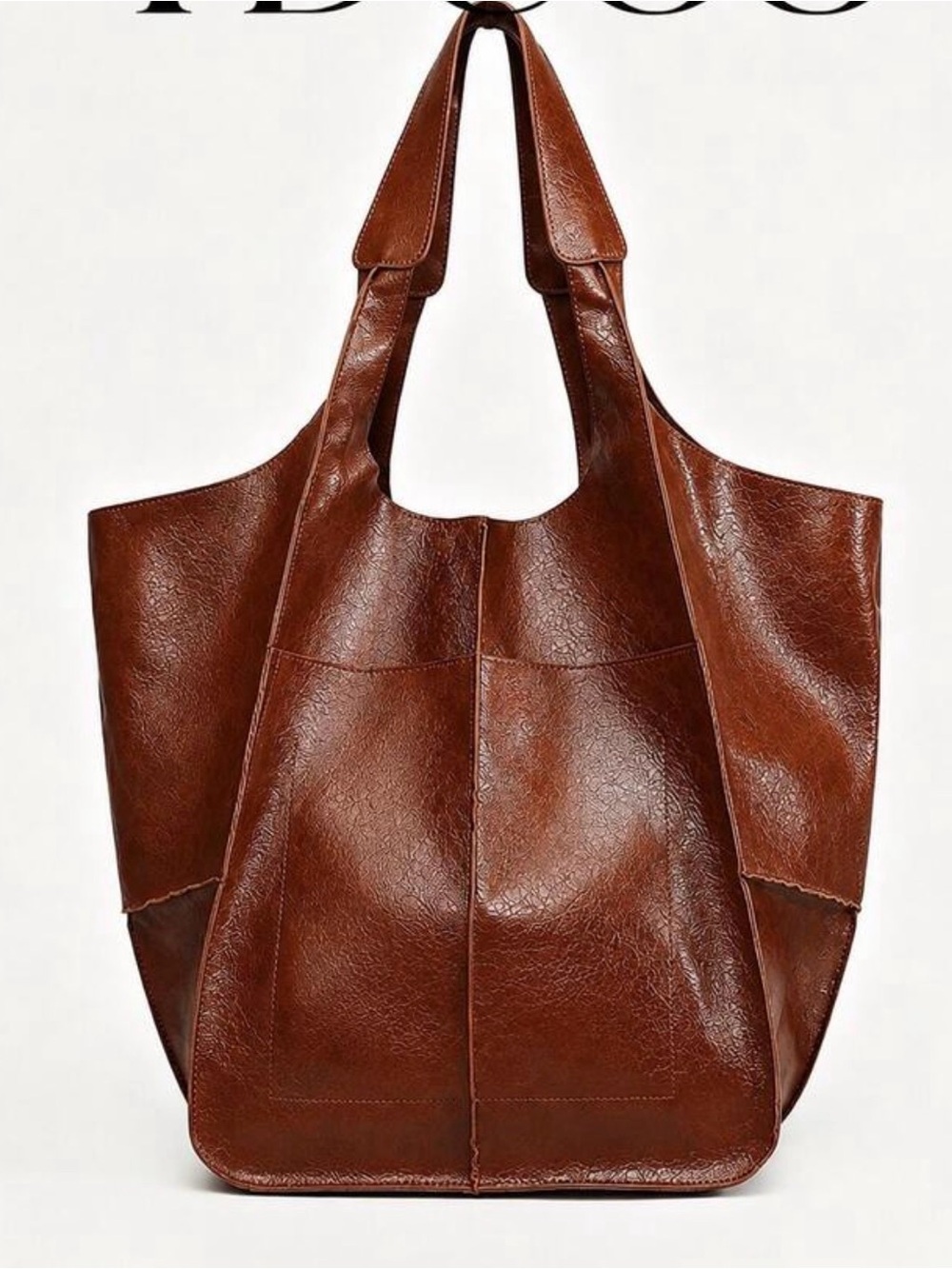 Leather Tote Bag in Brown - Women Bags